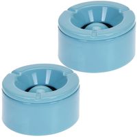 4x Blauwe storm/terras asbakken 12 cm
