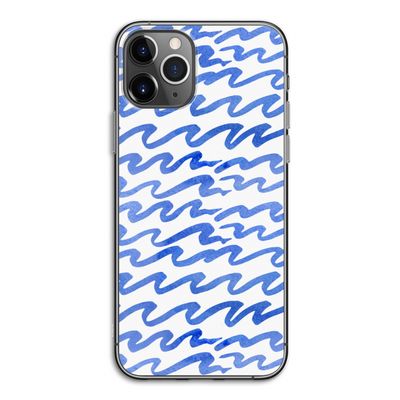 Blauwe golven: iPhone 11 Pro Transparant Hoesje