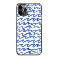 Blauwe golven: iPhone 11 Pro Transparant Hoesje