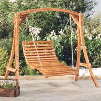 Schommelbed 115x147x46 cm gebogen hout met teakafwerking Schommelbed 115x147x46 cm gebogen hout met teakafwerking