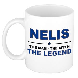 Nelis The man, The myth the legend cadeau koffie mok / thee beker 300 ml