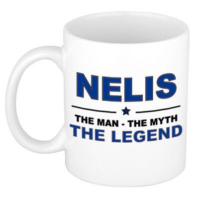Nelis The man, The myth the legend cadeau koffie mok / thee beker 300 ml