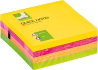 Q-CONNECT Quick Notes, ft 76 x 76 mm, 320 vel, geassorteerde neonkleuren - thumbnail