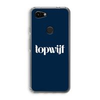 Topwijf Navy: Google Pixel 3a Transparant Hoesje
