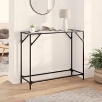 Wandtafel met transparant glazen blad 98x35x81 cm staal Wandtafel met transparant glazen blad 98x35x81 cm staal