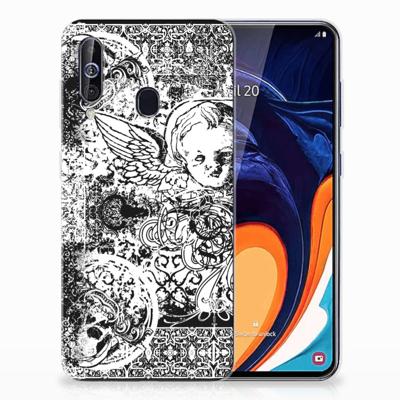 Silicone Back Case Samsung Galaxy A60 Skulls Angel