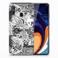 Silicone Back Case Samsung Galaxy A60 Skulls Angel