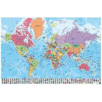 Poster Map World PT Physical Politic 91,5x61cm
