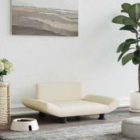 Hondenmand 70x45x28 cm kunstleer crmekleurig