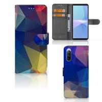Sony Xperia 10 III | Book Case | Polygon Dark | Portemonnee hoesje