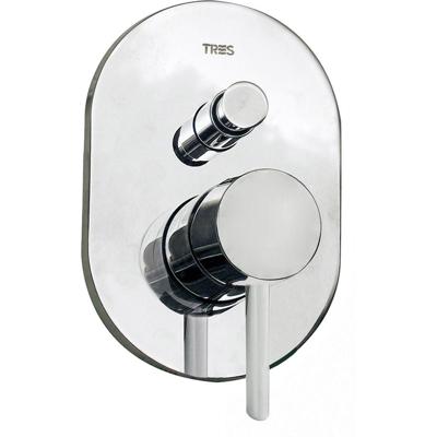 Douchekraan Tres Alplus | Inbouw | Mengkraan | Excl.Inbouwdeel | 2-weg | Rond | Chroom