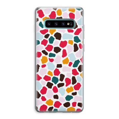 Colored Giraffe: Samsung Galaxy S10 Plus Transparant Hoesje