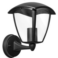 LED Tuinverlichting - Buitenlamp Nostalgisch - Aigi Nuosta Up - E27 Fitting - Mat Zwart - Aluminium