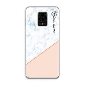Marmer in stijl: Xiaomi Redmi Note 9 Pro Transparant Hoesje