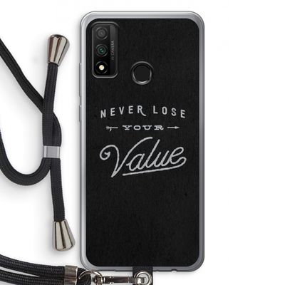 Never lose your value: Huawei P Smart (2020) Transparant Hoesje met koord