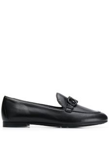 Ferragamo mocassins à détail de boucle - Noir