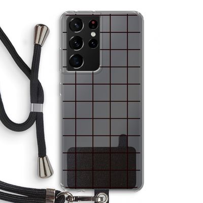 Rooster: Samsung Galaxy S21 Ultra Transparant Hoesje met koord
