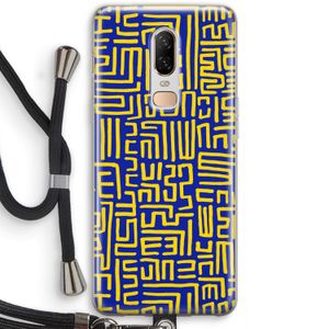 Majorelle Blue Print: OnePlus 6 Transparant Hoesje met koord