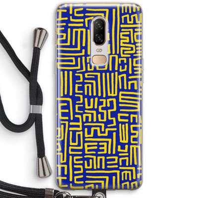 Majorelle Blue Print: OnePlus 6 Transparant Hoesje met koord