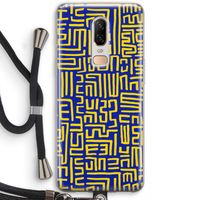 Majorelle Blue Print: OnePlus 6 Transparant Hoesje met koord