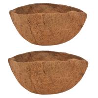 Esschert Design Inlegvel - 2x stuks - kokos - voor hangmand / hanging basket - ca. 35 cm