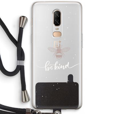 Be(e) kind: OnePlus 6 Transparant Hoesje met koord