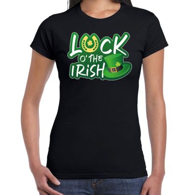 Luck of the Irish / St. Patricks day t-shirt / kostuum zwart dames Luck of the Irish / St. Patricks day t-shirt / kostuum zwart dames