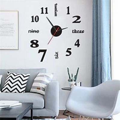 3D digitale letters acryl wandklok mode mute klokken voor thuiskantoor Lightinthebox