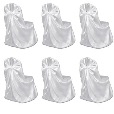 VidaXL Bruiloft stoelhoes wit (6 stuks)