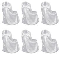 VidaXL Bruiloft stoelhoes wit (6 stuks)