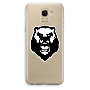 Angry Bear (white): Samsung Galaxy J6 (2018) Transparant Hoesje