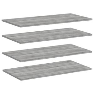 vidaXL Wandschappen 4 st 80x40x1,5 cm bewerkt hout grijs sonoma eiken