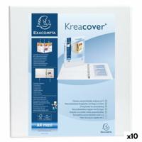 Ringmap Exacompta Kreacover Wit A4+ Personaliseerbaar (10 Stuks)