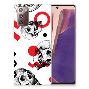 Silicone Back Case Samsung Note 20 Skull Red