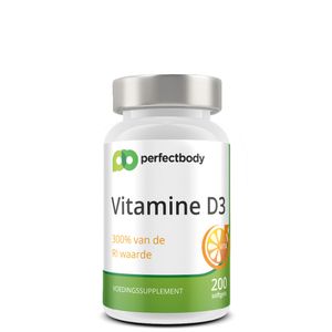 Perfectbody Vitamine D3 - 15mcg - 200 Softgels