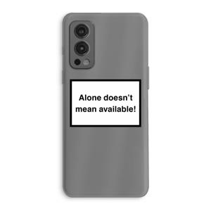 Alone: OnePlus Nord 2 5G Transparant Hoesje