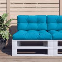 VidaXL Palletkussen 70x40x12 cm stof lichtblauw