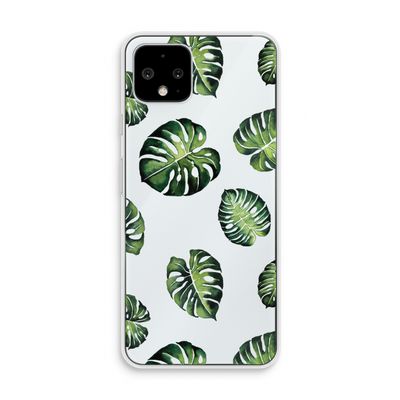 Tropische bladeren: Pixel 4 Transparant Hoesje