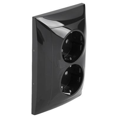 Q-Link S2 Contactdoos | 2-voudig | Randaarde | Antraciet - 66.083.50