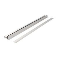 Tochtstrip - tochtwering - zilver - aluminium - 91 x 5,6 cm - deur tochtstopper   -