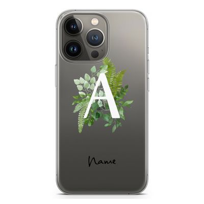 Green Brush: iPhone 13 Pro Transparant Hoesje