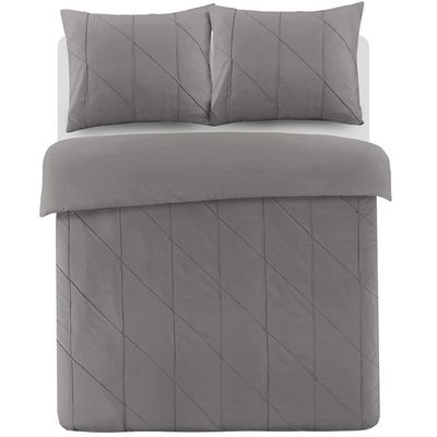 Papillon Deluxe Canberra Dekbedovertrek Grijs-2-persoons (200 x 200/220 cm)
