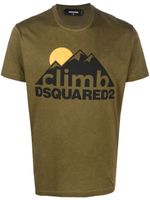 DSQUARED2 t-shirt Climb à logo imprimé - Vert