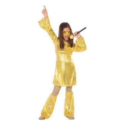 Kostuums voor Kinderen Disco Gouden (2 Onderdelen) (3 pcs) - Maat: 5-6 Jaar - Maat: 5-6 Jaar