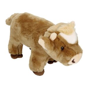 Knuffel koe bruin 30 cm