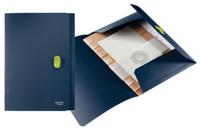 Dossiermap Leitz re:cycle A4 3 kleppen donkerblauw