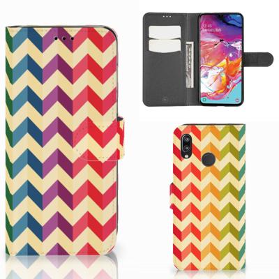 Samsung Galaxy A70 | Telefoon Hoesje | Zigzag Multi Color Samsung Galaxy A70 | Telefoon Hoesje | Zigzag Multi Color