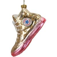 Ornament kerstbal sneaker glas goud 12.7 cm - Hd collection