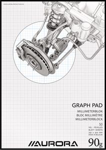 Aurora millimeterpapier, ft A3, blok van 50 vel