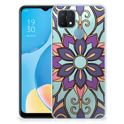 OPPO A15 | TPU Case | Purple Flower